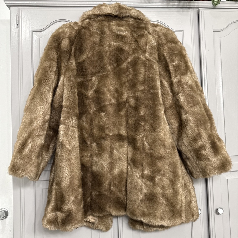 Style VI LTD. Faux Fur Coat Vintage 1980s USA Made Brown - Picture 10 of 11
